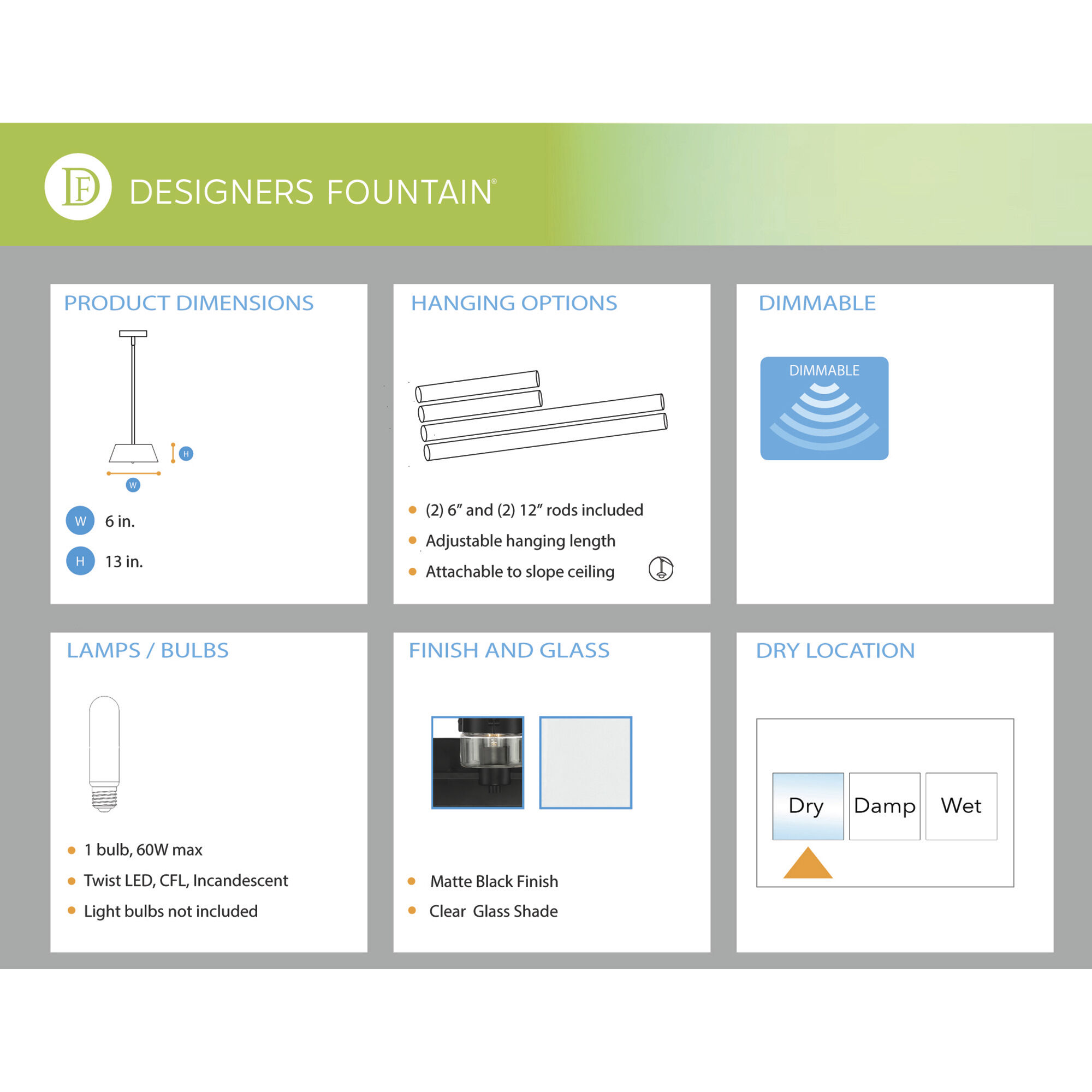 Midnight LA 1 Light 6 inch Matte Black Pendant Ceiling Light